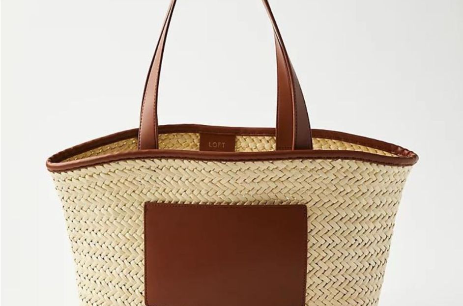 Loft’s Straw Tote Bag Is Almost Identical to the Coveted Loewe Version (And It’s Only $50)