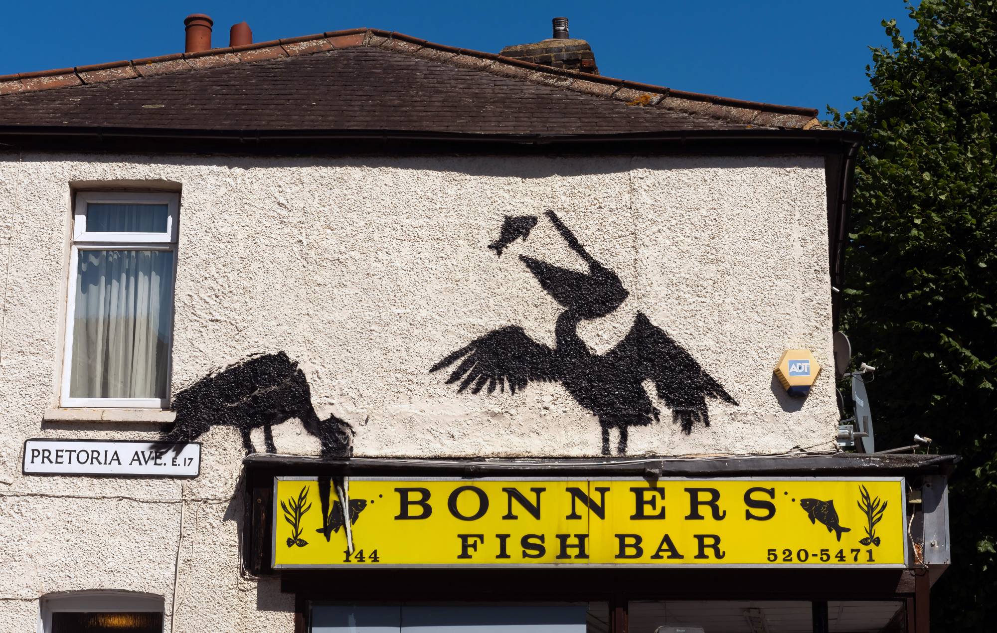 Banksy’s fifth new artwork in a week appears outside a Walthamstow fish and chip shop