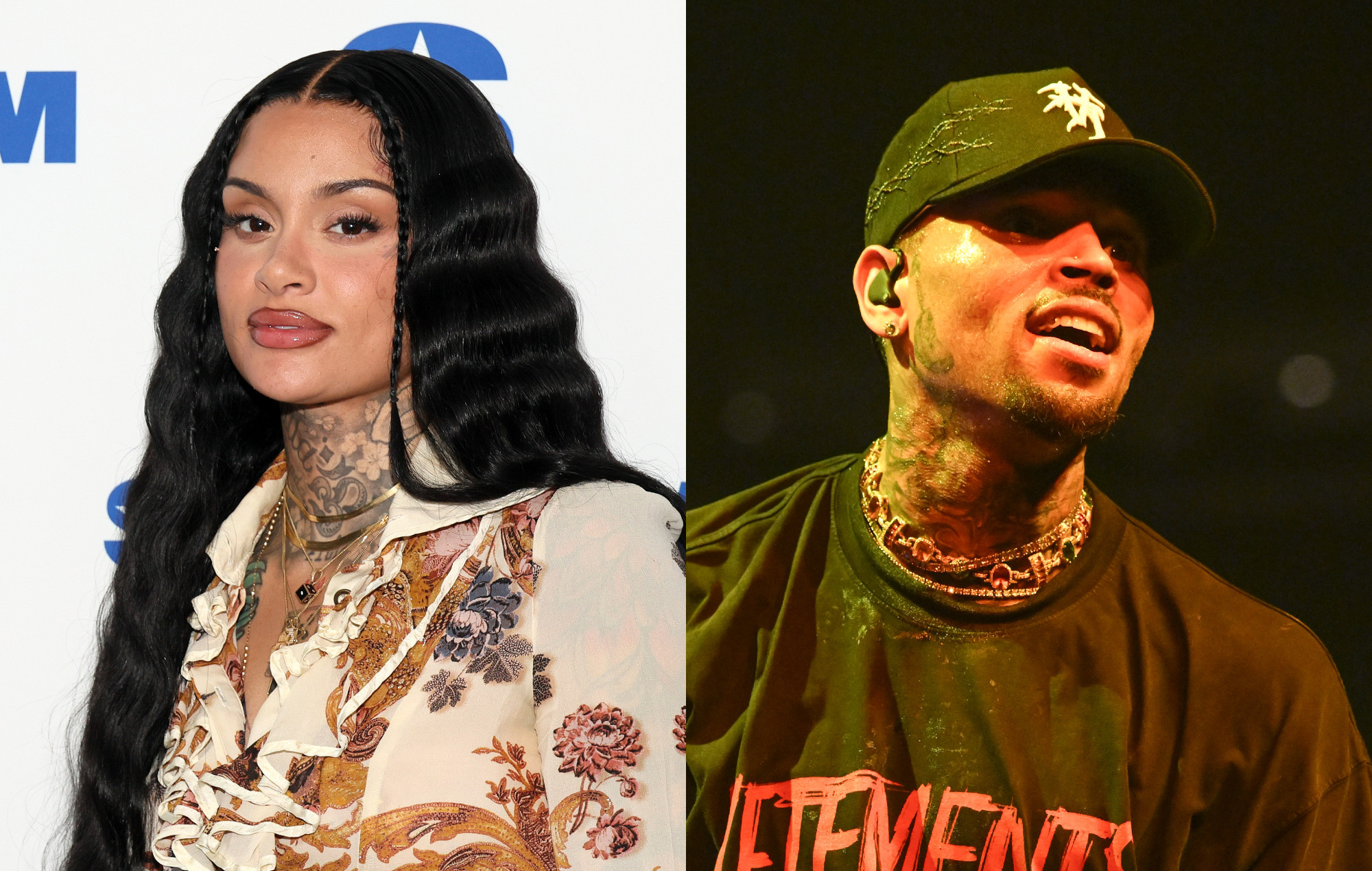 Fans react to Kehlani taking photo with “twin” Chris Brown