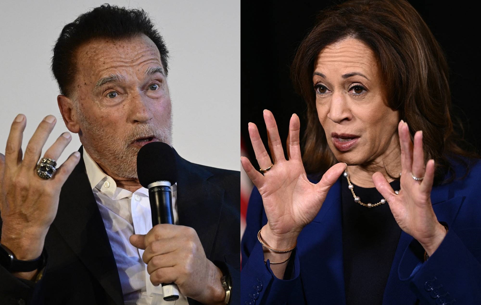 Arnold Schwarzenegger voices support for Kamala Harris as “a former Republican governor”