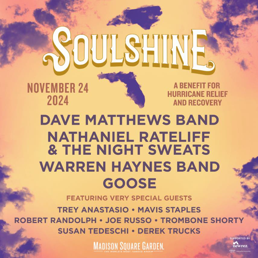 Dave Matthews, Warren Haynes to Perform at Soulshine Benefit Concert to Raise Money for Hurricane Victims