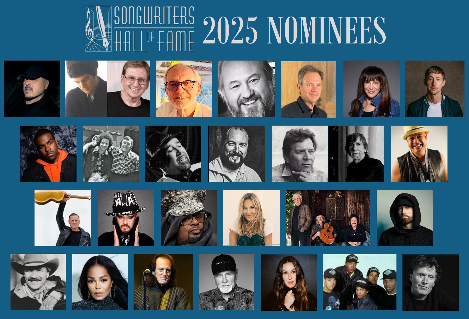 Celebrating the 2025 Songwriters Hall of Fame Nominees